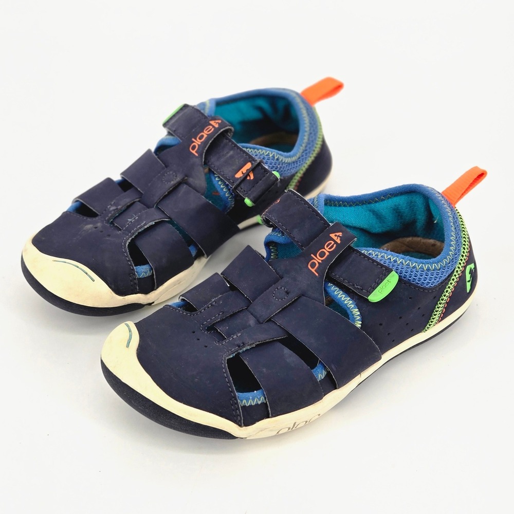 Plae Kids Sam 2.0 Navy Blue Water Friendly Outdoor Sports Sandals Shoes Size 2